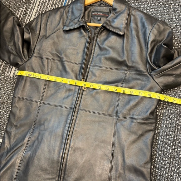 Jason Kole medium leather jacket black 90’s soft full zip - Picture 11 of 14